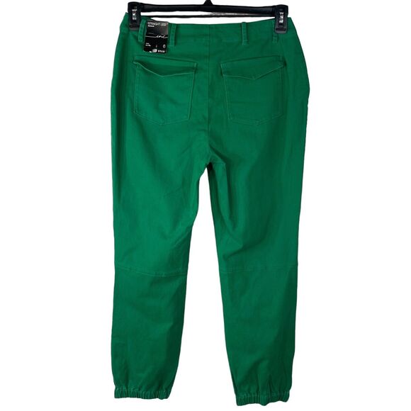 INC International Concepts SZ 6 Straight Leg Crop Jeans Mid-Rise Zip Ankle Green - Picture 5 of 12